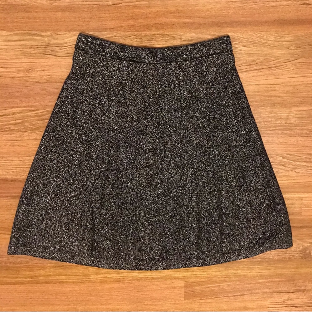 Nanette Lepore black and gold cotton skirt